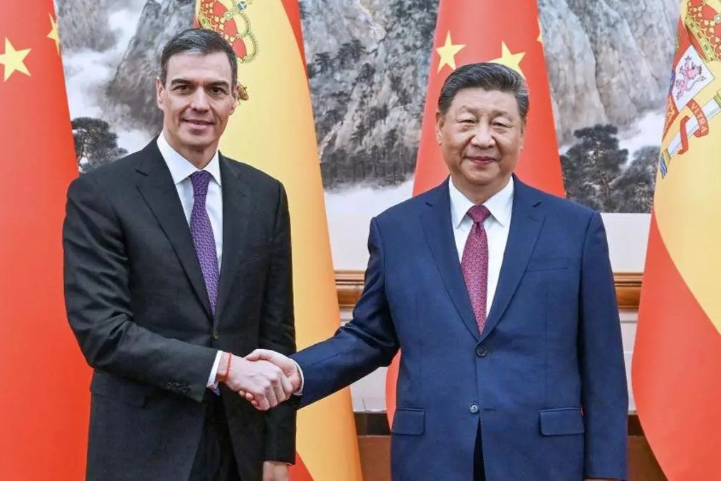 El presidente Xi Jinping se reúne con el presidente del Gobierno de España Pedro Sánchez