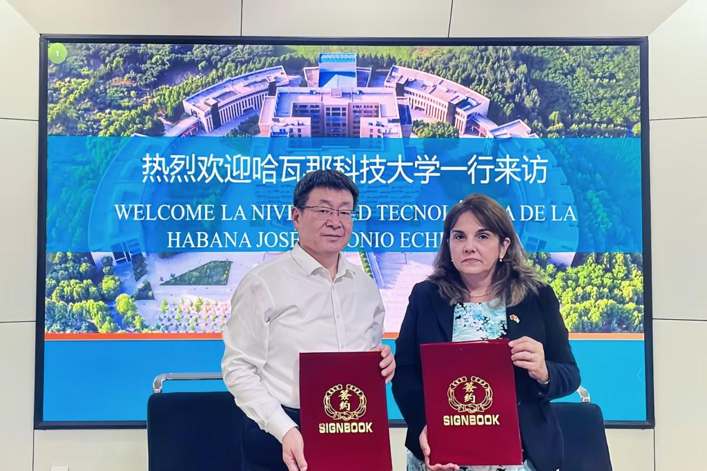 Una delegación de la Universidad de Tecnología de La Habana (Cuba) visitó el Instituto de Zibo